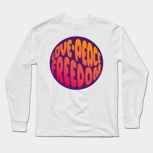 Love Peace Freedom hippy design Long Sleeve T-Shirt